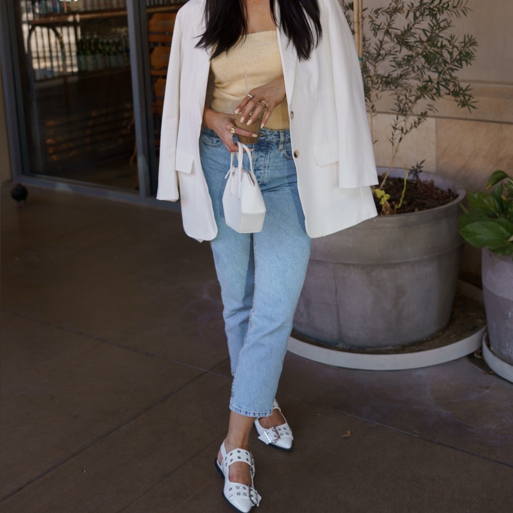 Sezane Light Blue Straight Leg Jeans